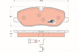 TRW GDB1631 - Brzdové platničky -