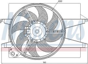 Nissens 85220 - Ventilátor motora