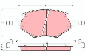 TRW GDB3103 - Brzdové platničky -