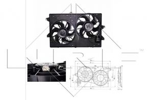 NRF 47000 - Ventilátor motora -