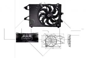 NRF 47004 - Ventilátor motora -