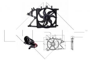 NRF 47012 - Ventilátor motora -