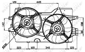 NRF 47031 - Ventilátor motora -
