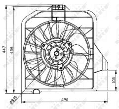 NRF 47032 - Ventilátor motora -