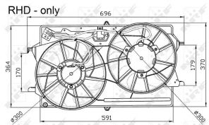 NRF 47033 - Ventilátor motora -