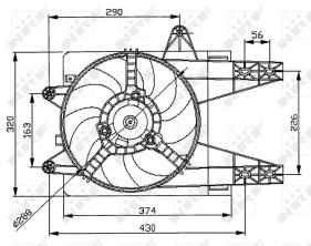 NRF 47038 - Ventilátor motora -