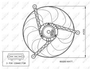 NRF 47057 - Ventilátor motora -