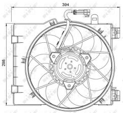 NRF 47063 - Ventilátor motora -