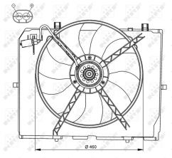NRF 47066 - Ventilátor motora -