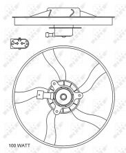 NRF 47070 - Ventilátor motora -