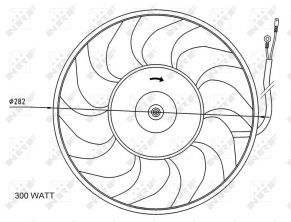 NRF 47072 - Ventilátor motora -