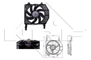 NRF 47077 - Ventilátor motora -