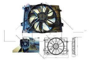 NRF 47285 - Ventilátor motora -