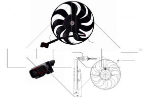 NRF 47392 - Ventilátor motora -