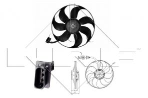 NRF 47393 - Ventilátor motora -