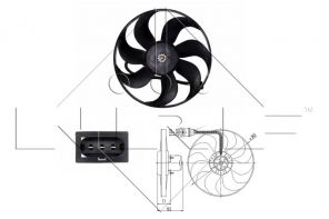 NRF 47397 - Ventilátor motora -