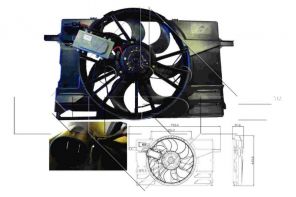 NRF 47412 - Ventilátor motora -