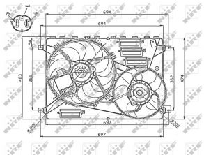 NRF 47754 - Ventilátor motora -