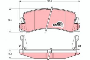 TRW GDB3164 - Brzdové platničky -
