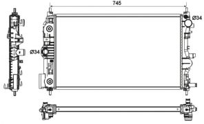 NRF 53131 - Chladič vody -