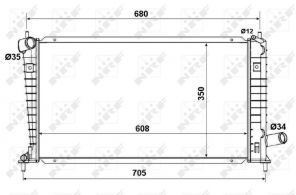 NRF 53189 - Chladič vody -