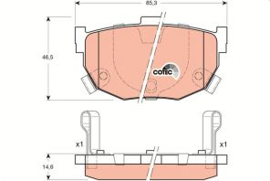 TRW GDB3170 - Brzdové platničky -