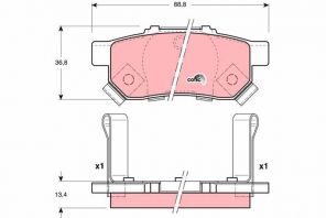 TRW GDB3174 - Brzdové platničky -
