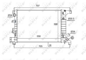 NRF 58504 - Chladič vody -