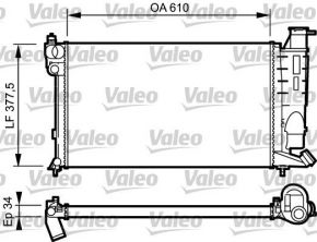 Valeo 731389 - Chladič vody -