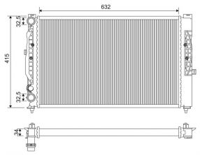 Valeo 731537 - Chladič vody -