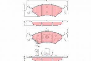 TRW GDB3224 - Brzdové platničky -