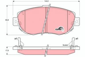 TRW GDB3235 - Brzdové platničky -