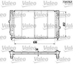Valeo 731757 - Chladič vody -