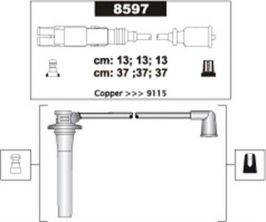 Magneti Marelli 941318111303 - Zapaľovací kábel -