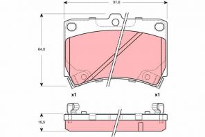 TRW GDB3262 - Brzdové platničky -
