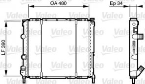 Valeo 732474 - Chladič vody -