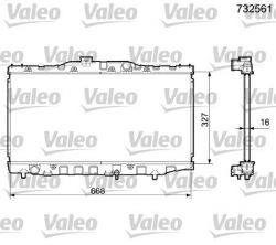 Valeo 732561 - Chladič vody -