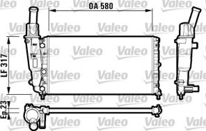 Valeo 732705 - Chladič vody -