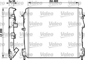 Valeo 732717 - Chladič vody -