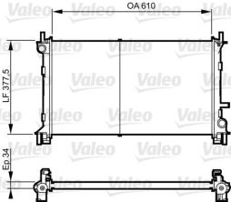 Valeo 732735 - Chladič vody -
