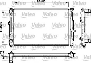 Valeo 732811 - Chladič vody -