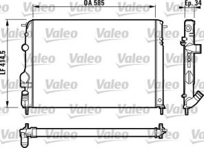 Valeo 732817 - Chladič vody -
