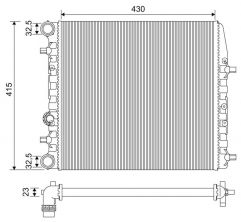 Valeo 733062 - Chladič vody -