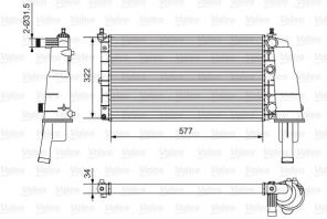 Valeo 734236 - Chladič vody -