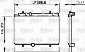 Valeo 734338 - Chladič vody -