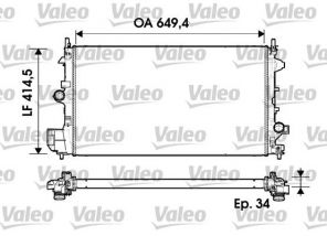 Valeo 734339 - Chladič vody -