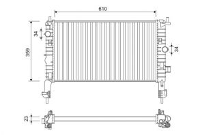 Valeo 734384 - Chladič vody -