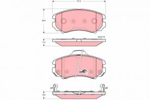 TRW GDB3386 - Brzdové platničky -