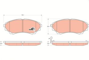 TRW GDB3403 - Brzdové platničky -