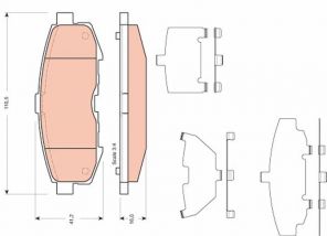 TRW GDB3406 - Brzdové platničky -